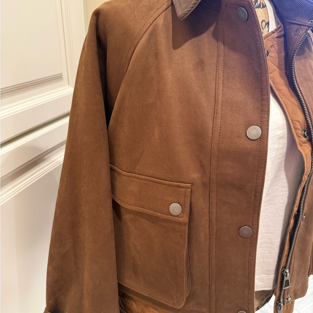 Faux Suede Two-ferJacket by Anthropologie - Picture 3 of 7